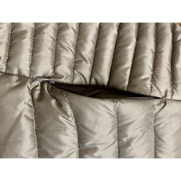 Eddie Bauer Champagne 80% Down Puffer Coat Sz Small Preppy Modern Designer NICE - Picture 7 of 16